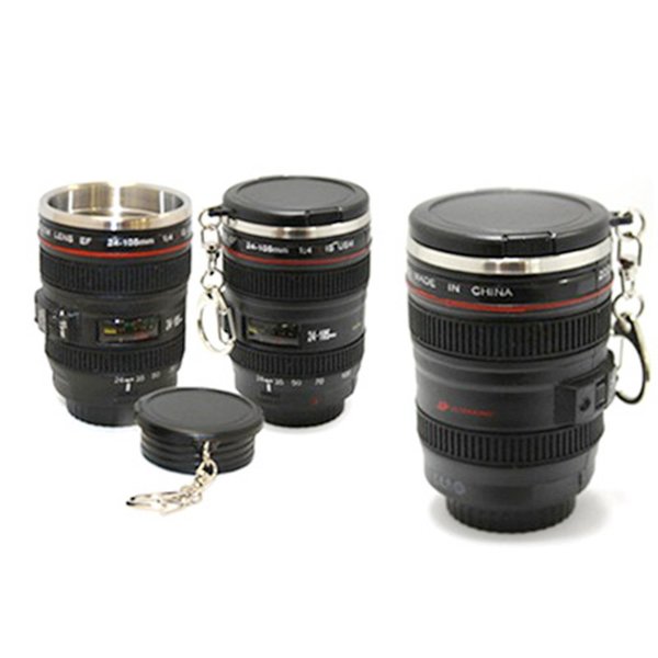 1947Kitchen 3-Pack: Mini Camera Lens Shot Coffee Tea Beverage Glasses, 3PK TI-3CLSM-BLA